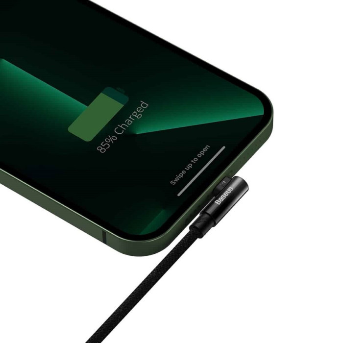 Кабель Baseus MVP 2 Elbow-shaped Fast Charging Data Cable USB to iPhone 2.4A 1m Black