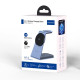 Бездротовий зарядний пристрій CHAROME H14 3-in-1 Wireless Charging Stand Silver
