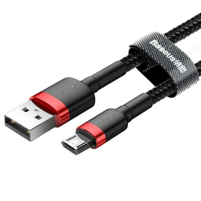 Кабель Baseus Cafule Cable USB Micro USB 2.4A 1m Red+Black