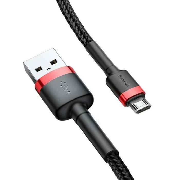 Кабель Baseus Cafule Cable USB Micro USB 2.4A 1m Red+Black