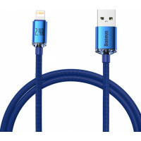 Кабель Baseus Crystal Shine Series Fast Charging Data Cable USB to iPhone 2.4A 1.2m Blue