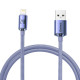 Кабель Baseus Crystal Shine Series Fast Charging Data Cable USB to iPhone 2.4A 1.2m Purple