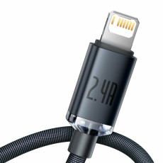 Кабель Baseus Crystal Shine Series Fast Charging Data Cable USB to iPhone 2.4A 2m Black