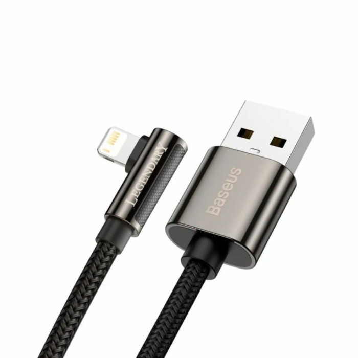 Кабель Baseus Legend Series Elbow Fast Charging Data Cable USB to iPhone 2.4A 1m Black