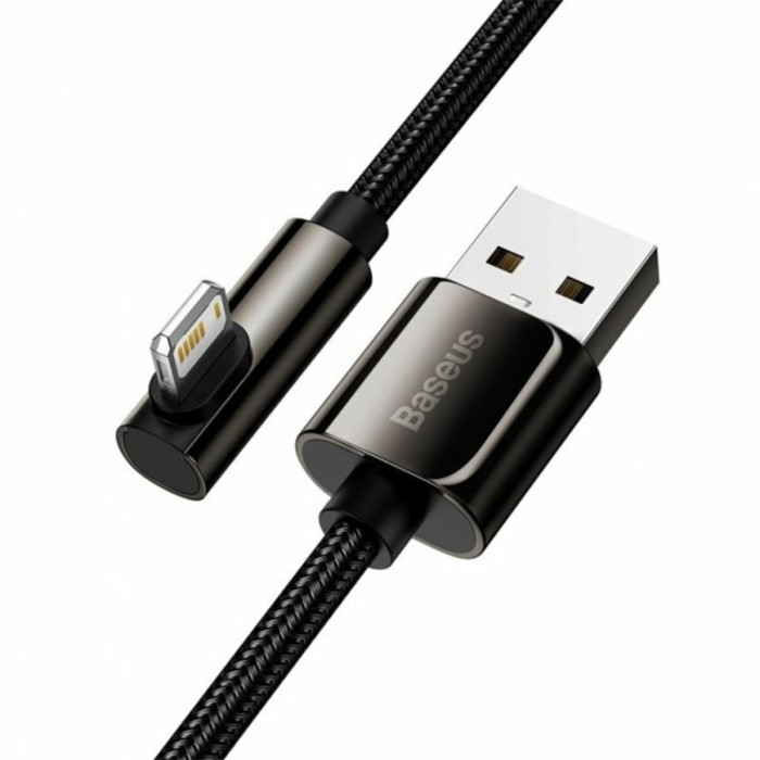 Кабель Baseus Legend Series Elbow Fast Charging Data Cable USB to iPhone 2.4A 1m Black