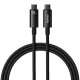 Кабель Baseus Tungsten Gold Fast Charging Data Cable Type-C to Type-C 240W 2m Black