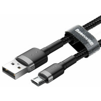 Кабель Baseus Cafule Cable USB Micro USB 1.5A 2m Gray+Black