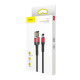 Кабель Baseus Cafule Cable（Special Edition）USB для iPhone 1m Red+Black