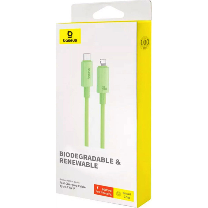 Кабель Baseus Habitat Series Fast Charging Cable Type-C to iPhone 20W 2m Natural Green