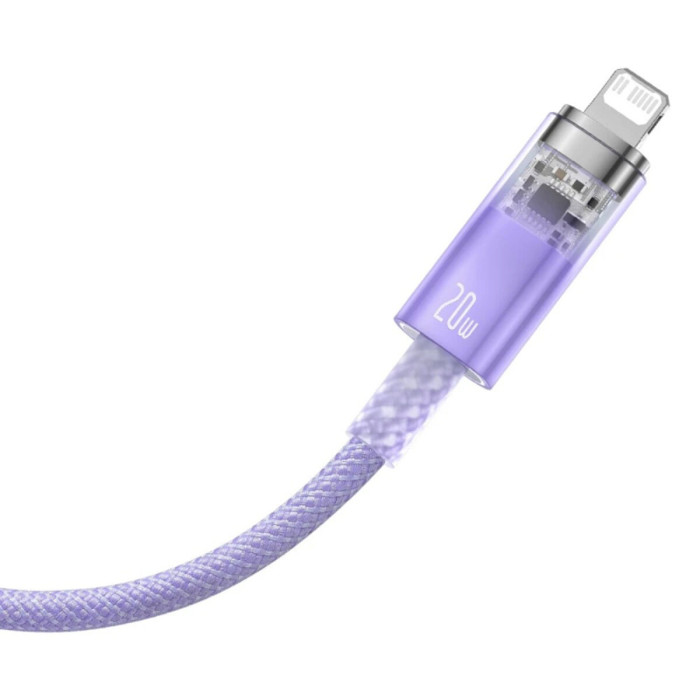 Кабель Baseus Explorer Series Fast Charging Cable with Smart Temperature Control Type-C to iPhone 20W 1m Purple