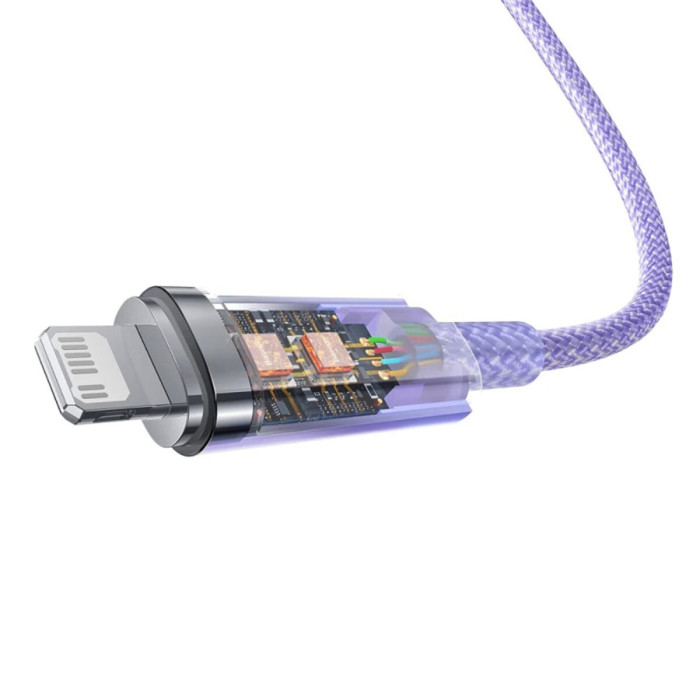 Кабель Baseus Explorer Series Fast Charging Cable with Smart Temperature Control Type-C to iPhone 20W 1m Purple