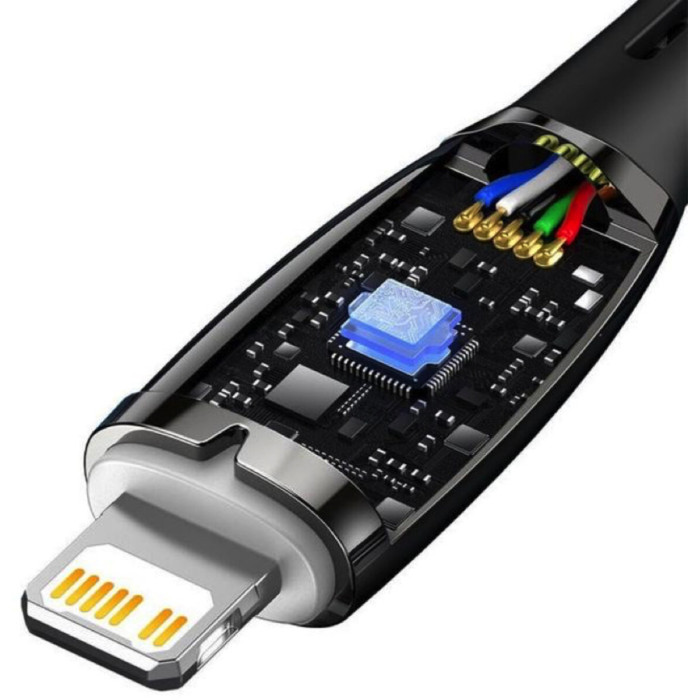 Кабель Baseus Glimmer Series Fast Charging Data Cable Type-C to iPhone 20W 1m Black