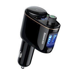 Автомобільний зарядний пристрій з FM-модулятор Baseus Locomotive Wireless MP3 Vehicle Charger Black