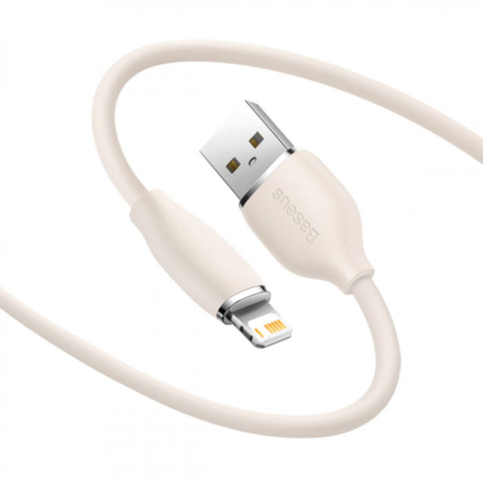 Кабель Baseus Jelly Liquid Silica Gel Fast Charging Data Cable USB to iPhone 2.4A 1.2m Pink