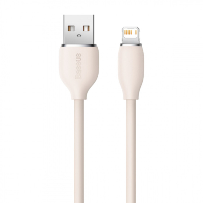 Кабель Baseus Jelly Liquid Silica Gel Fast Charging Data Cable USB to iPhone 2.4A 1.2m Pink