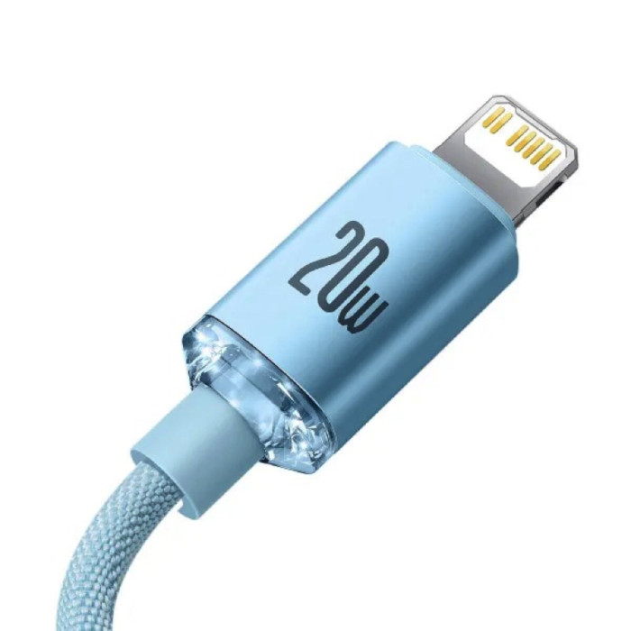 Кабель Baseus Gem Fast-Charging Data Cable USB-C to iPhone 20W 2m Galaxy Blue