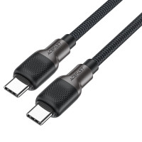 Кабель ACEFAST C10-03 Type-C на Type-C 3A, 60W, 1.2m, silicone, zinc connectors, Чорний