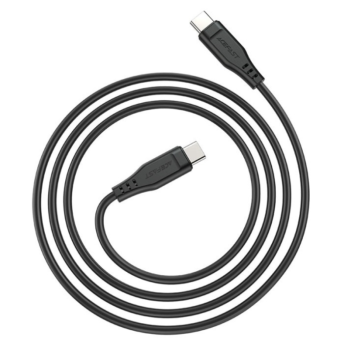 Кабель ACEFAST C3-03 Type-C to Type-C 3A, 60W, 1.2m, TPE, TPE connectors, Black