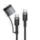 Кабель ACEFAST C22-05 USB-C to USB-C / magnetic aluminum alloy charging data cable Black
