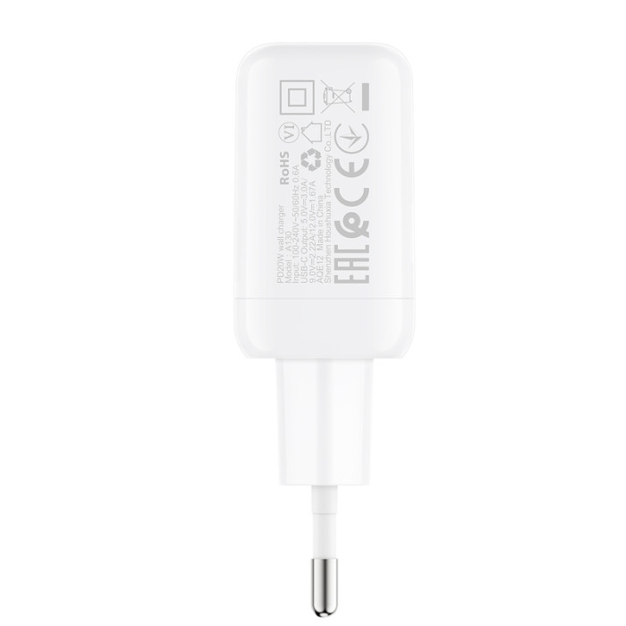 Мережевий зарядний пристрій ACEFAST A130 PD20W single USB-C charger White