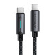 Кабель ACEFAST C19-03, Type-C на Type-C, 60W, 1.2m, Nylon Braid, Aluminum Alloy connectors, Чорний