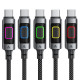 Кабель ACEFAST C21-03, Type-C на Type-C, 60W, 1.2m, Nylon, Aluminum Alloy connectors, Чорний