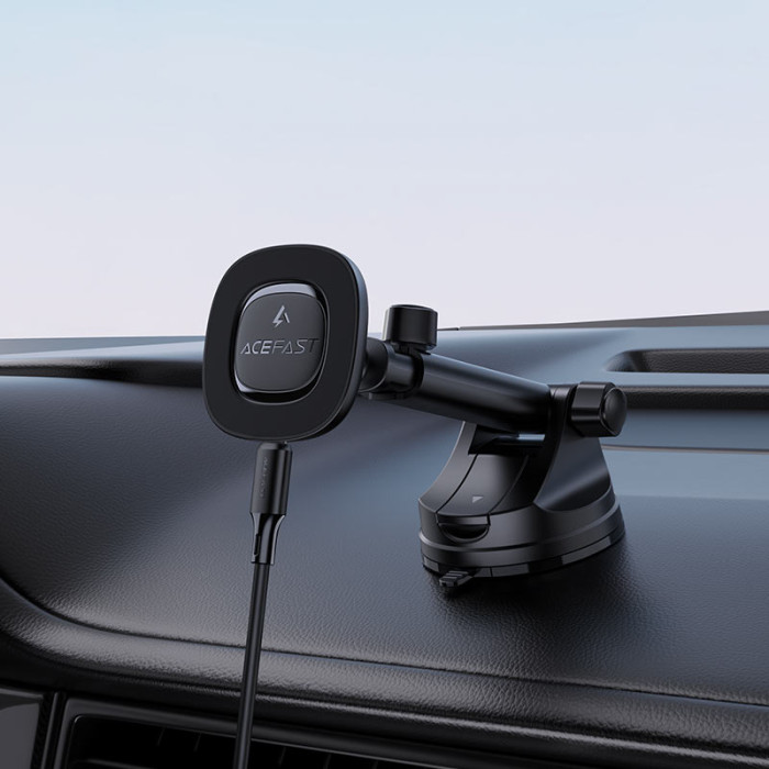 Автотримач для телефона з БЗП ACEFAST D47 magnetic wireless charging car holder for dashboard Black