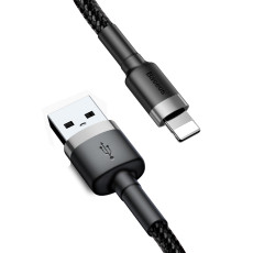 Кабель Baseus Cafule Cable USB For Lightning 2.4A 1 m Gray/Black