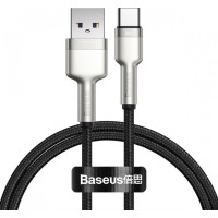 Кабель Baseus Cafule Series Metal Data Cable USB на Type-C 66W 1m Чорний