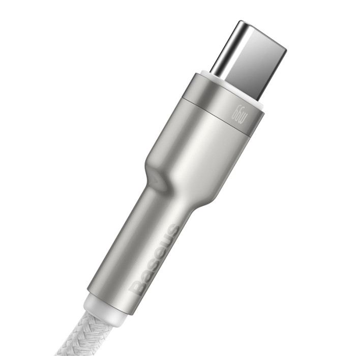 Кабель Baseus Cafule Series Metal Data Cable USB на Type-C 66W 1m Білий
