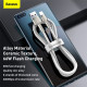 Кабель Baseus Cafule Series Metal Data Cable USB на Type-C 66W 1m Білий