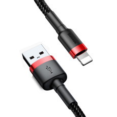 Кабель Baseus Cafule Cable USB For Lightning 2.4A 1 m Red/Black