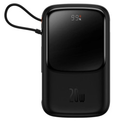 Зовнішній акумулятор Baseus Qpow Pro Digital Display Fast Charge 10000mAh 20W Чорний