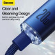 Кабель Baseus Crystal Shine Series Fast Charging Data Cable Type-C to iP 20W 1.2m Blue