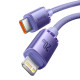 Кабель Baseus Crystal Shine Series швидка зарядка Data Cable Type-C на iPhone 20W 1.2m Purple