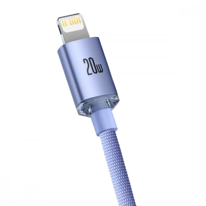 Кабель Baseus Crystal Shine Series швидка зарядка Data Cable Type-C на iPhone 20W 1.2m Purple