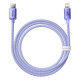 Кабель Baseus Crystal Shine Series швидка зарядка Data Cable Type-C на iPhone 20W 1.2m Purple