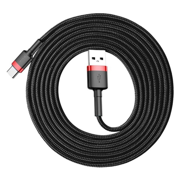 Кабель Baseus Cafule Cable USB For Type-C 3A 2 m Red/Black