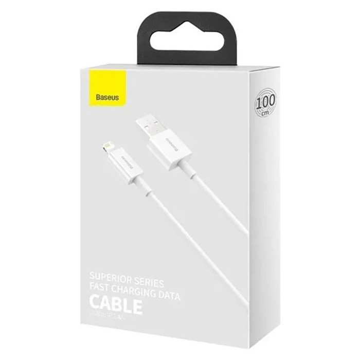 Кабель Baseus Superior Series USB to iP 2.4A 1m White