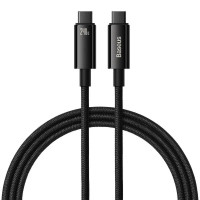 Кабель Baseus Tungsten Gold швидка зарядка Data Cable Type-C на Type-C 240W 2m Чорний