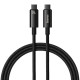 Кабель Baseus Tungsten Gold швидка зарядка Data Cable Type-C на Type-C 240W 2m Чорний