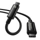 Кабель Baseus Tungsten Gold швидка зарядка Data Cable Type-C на Type-C 240W 2m Чорний