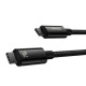 Кабель Baseus Tungsten Gold швидка зарядка Data Cable Type-C на Type-C 240W 2m Чорний