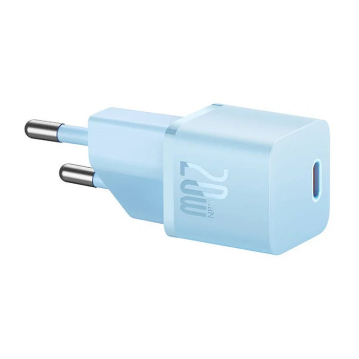 Мережевий зарядний пристрій Baseus GaN5 Fast Charger(mini) 1C 20W EU Blue