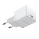 Мережевий зарядний пристрій Baseus Palm Fast Charger 1C 20W EU Moon White (with Baseus Mini White Cable USB-C to USB-C 60W (20V/3A) 1m Moon White)