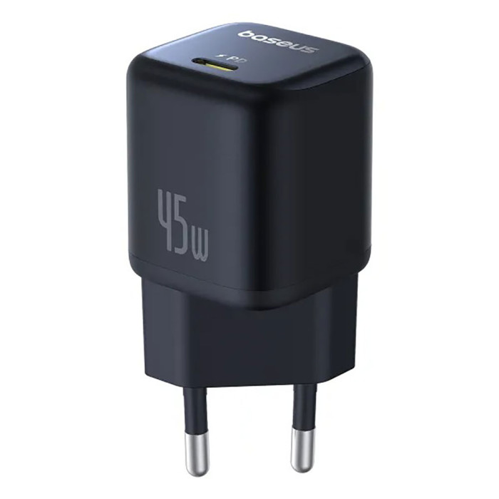 Мережевий зарядний пристрій Baseus PicoGo GaN Fast Charger 1C 45W EU Cosmic Black