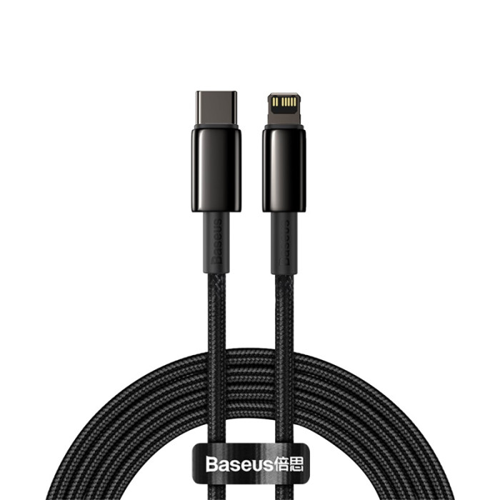 Кабель Baseus Tungsten Gold Fast Charging Data Cable Type-C to iP PD 20W 2m Black