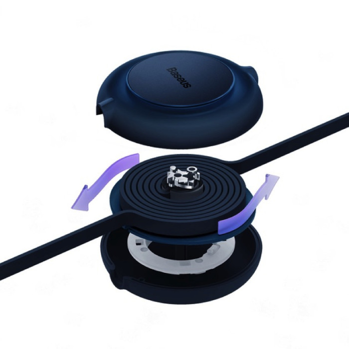 Кабель Baseus Bright Mirror 2 Series Retractable 3-in-1 швидка зарядка  Data Cable USB на M+L+C 3.5A 1.1m Blue