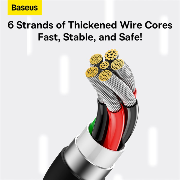 Кабель Baseus Superior Series Fast Charging Data Cable USB to Type-C 100W 2m Cluster Black
