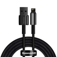 Кабель Baseus Tungsten Gold швидка зарядка Data Cable USB на iPhone 2.4A 2m Чорний